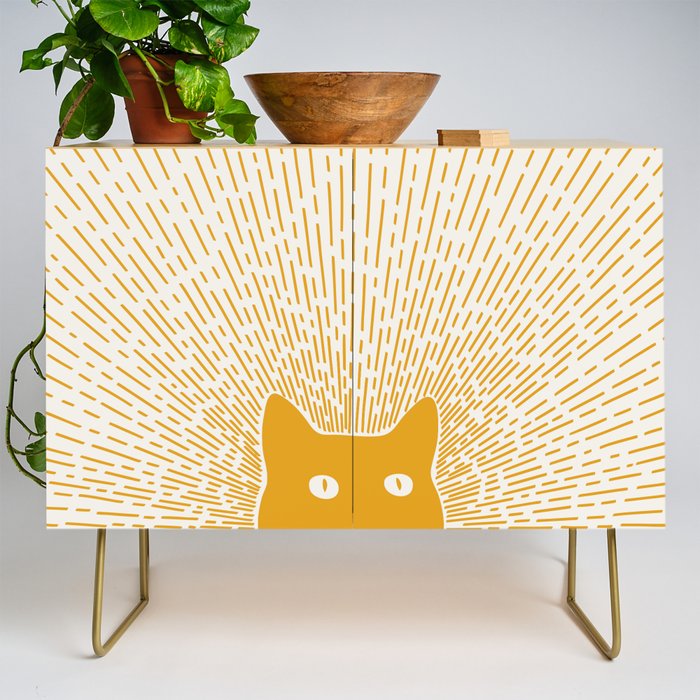 Cat Landscape 96: Good Meowning Credenza Gallery Image 1