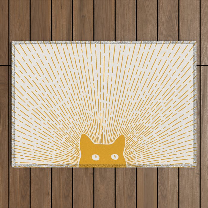 Cat Landscape 96: Good Meowning Outdoor Rug Gallery Image 1