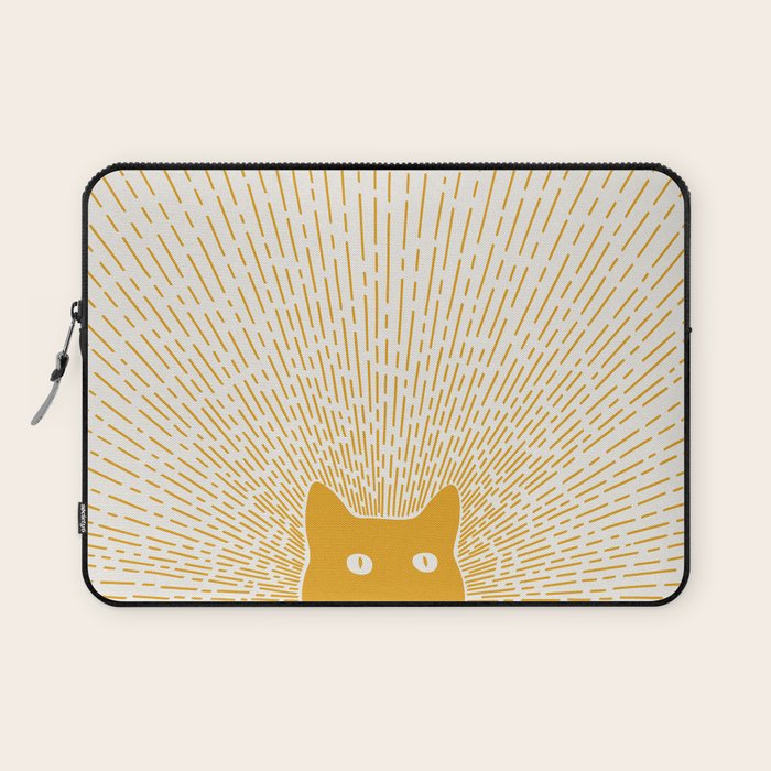 Cat Landscape 96: Good Meowning Laptop Sleeve Gallery Image 1