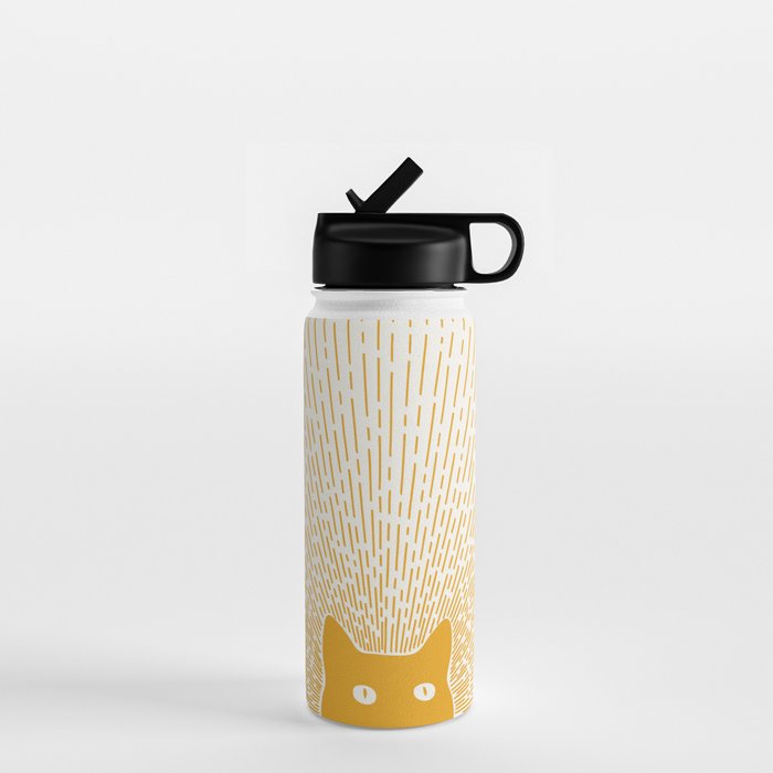 Cat Landscape 96: Good Meowning Water Bottle Gallery Image 1