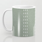 boho vertical stitch - sage Coffee Mug Gallery Image 3