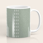 boho vertical stitch - sage Coffee Mug Gallery Image 1