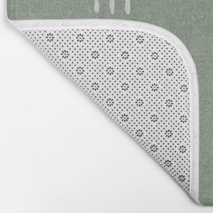 boho vertical stitch - sage Bath Mat Gallery Image 2
