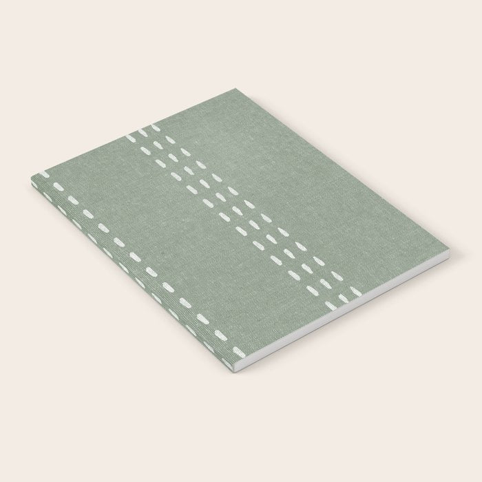 boho vertical stitch - sage Notebook Gallery Image 2