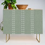 boho vertical stitch - sage Credenza Gallery Image 1