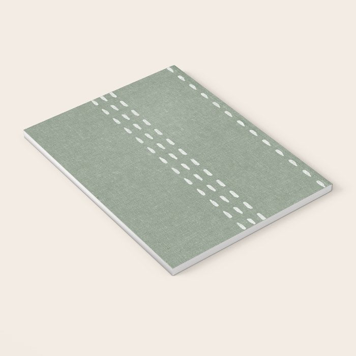 boho vertical stitch - sage Notebook Gallery Image 3