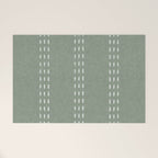 boho vertical stitch - sage Welcome Mat Gallery Image 1