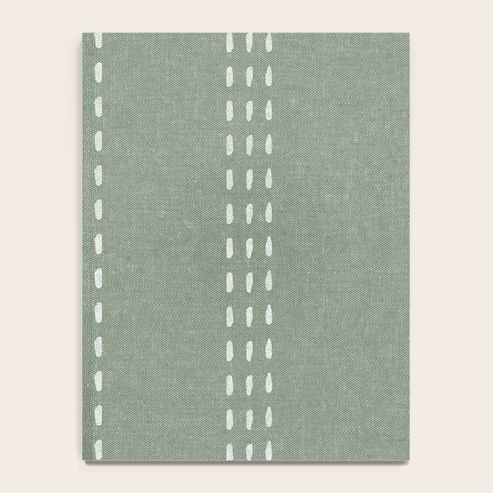 boho vertical stitch - sage Notebook Gallery Image 4