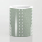 boho vertical stitch - sage Coffee Mug Gallery Image 4