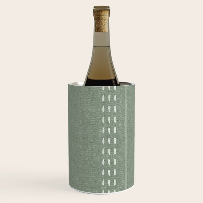 boho vertical stitch - sage Wine Chiller Gallery Image 2