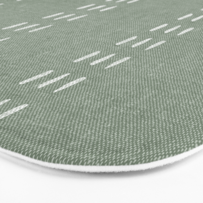boho vertical stitch - sage Bath Mat Gallery Image 3