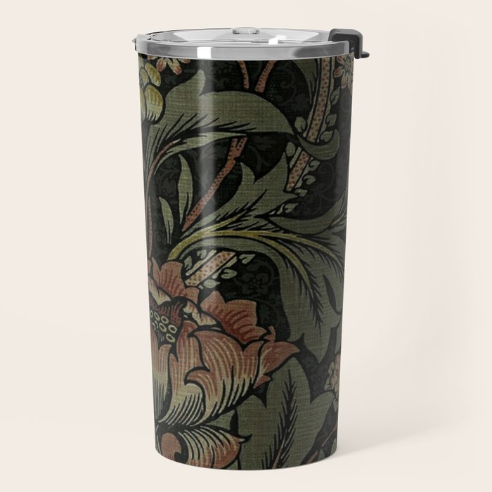 William Morris floral, William Morris fabric design,No.6, Travel Mug Gallery Image 2