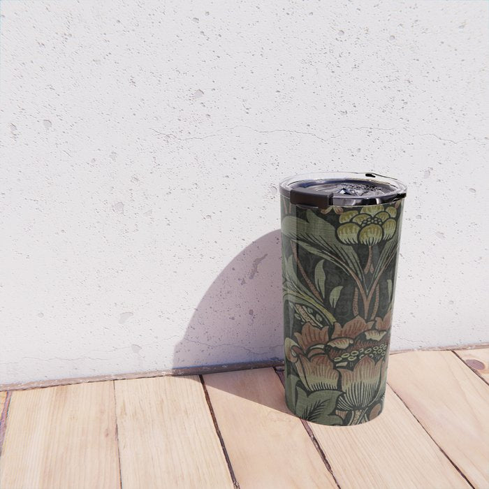 William Morris floral, William Morris fabric design,No.6, Travel Mug Gallery Image 4