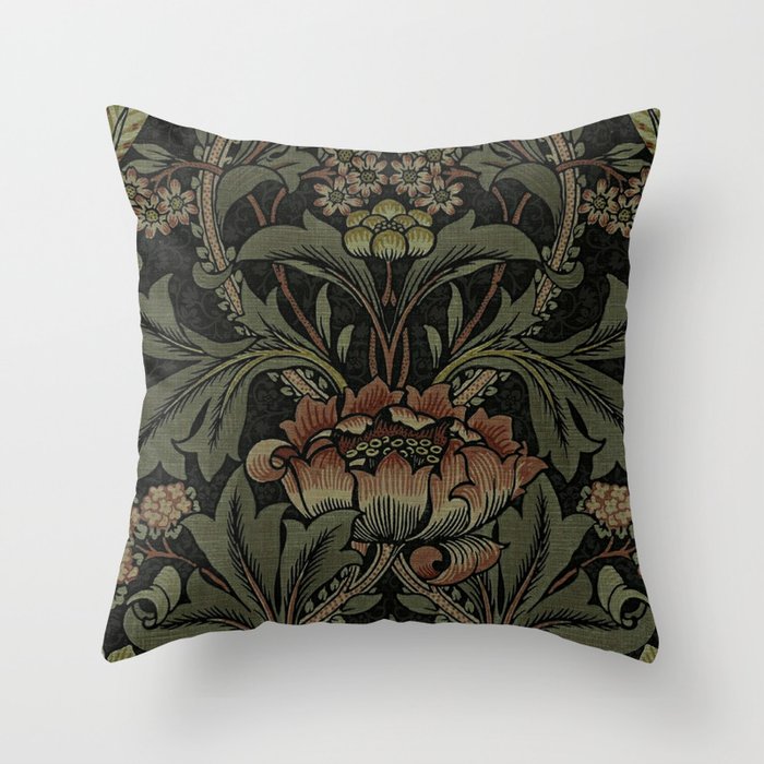 William Morris floral, William Morris fabric design,No.6, Throw Pillow Gallery Image 6