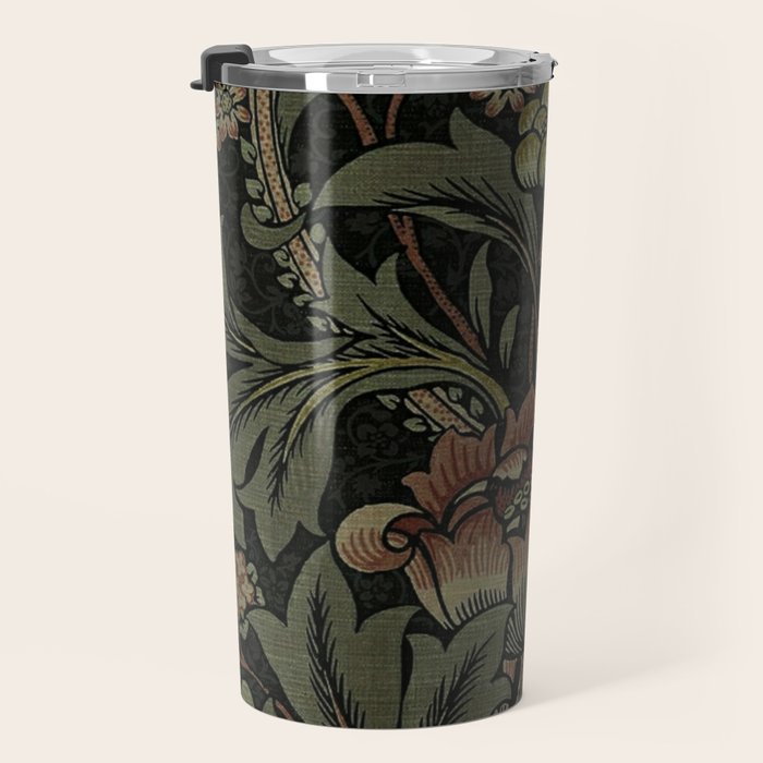 William Morris floral, William Morris fabric design,No.6, Travel Mug Gallery Image 3