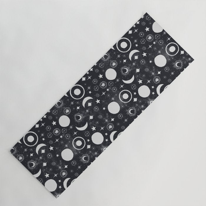 Celestial dark pattern DS Yoga Mat Gallery Image 1