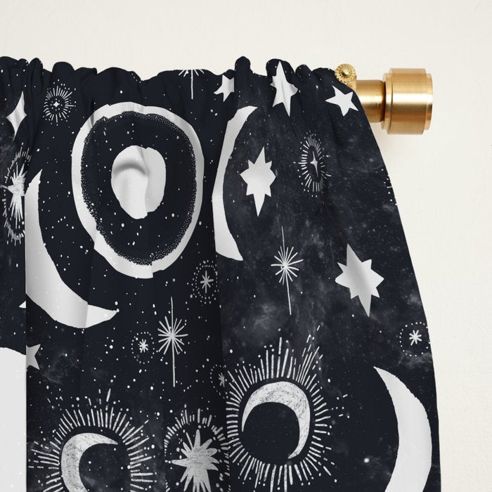 Celestial dark pattern DS Window Curtain Gallery Image 2