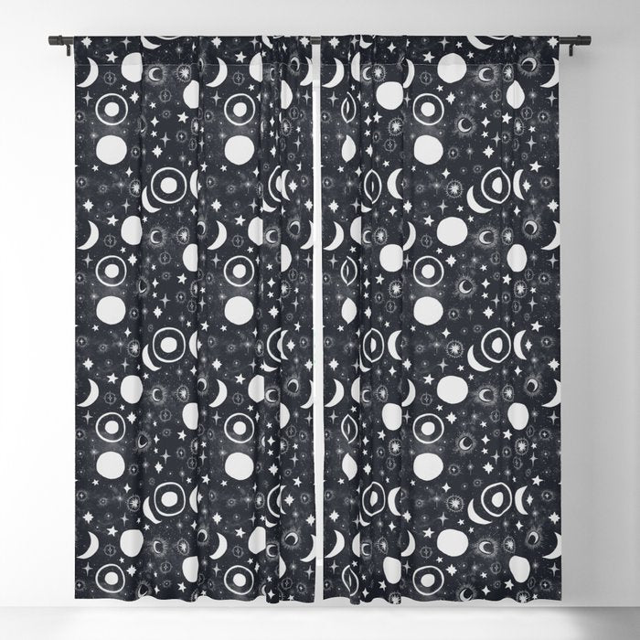 Celestial dark pattern DS Window Curtain Gallery Image 5