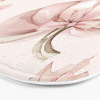 Blush Pink Autumn Fall Pumpkins Watercolor All Over Bath Mat Gallery Image 3