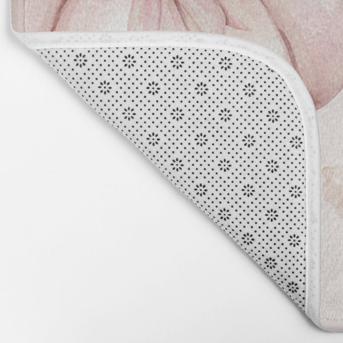 Blush Pink Autumn Fall Pumpkins Watercolor All Over Bath Mat Gallery Image 2