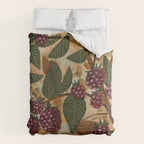 In Season in Red Raspberry and Forest Green Duvet Cover Gallery Image 6