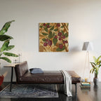 In Season in Red Raspberry and Forest Green Wood Wall Art Gallery Image 2