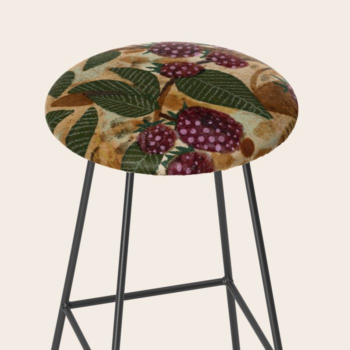 In Season in Red Raspberry and Forest Green Stool Gallery Image 2