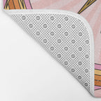 Hippie pink rainbow and sun, abstract landscape Bath Mat Gallery Image 2