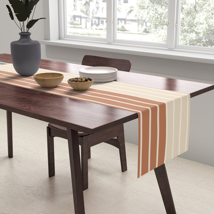 Color Block Line Abstract XXVII Table Runner Gallery Image 2