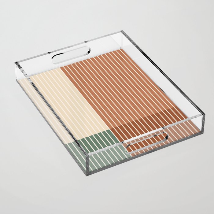 Color Block Line Abstract XXVII Acrylic Tray Gallery Image 1