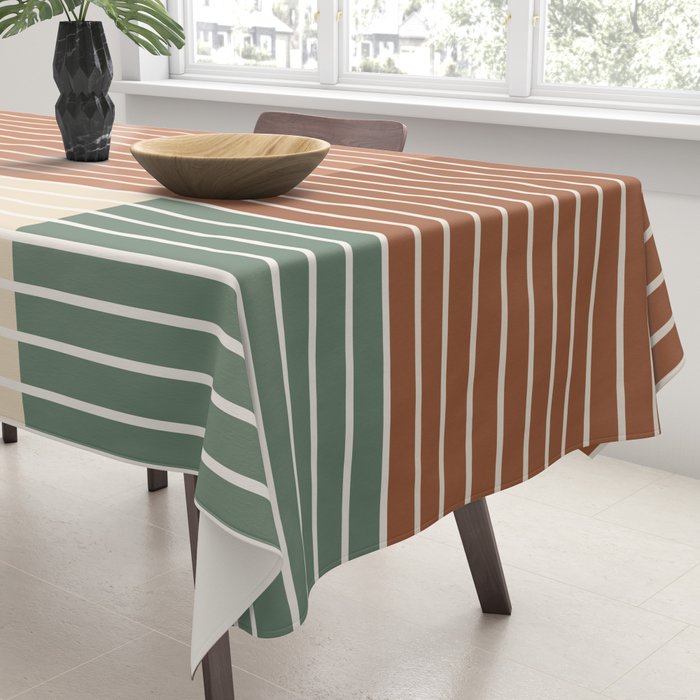Color Block Line Abstract XXVII Tablecloth Gallery Image 3