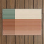 Color Block Line Abstract XXVII Outdoor Rug Gallery Image 1
