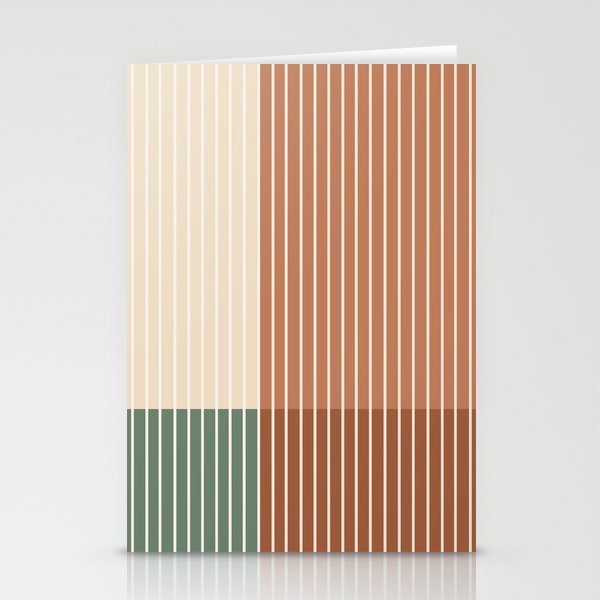 Color Block Line Abstract XXVII Stationery Card Gallery Image 2