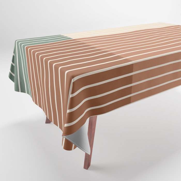 Color Block Line Abstract XXVII Tablecloth Gallery Image 1