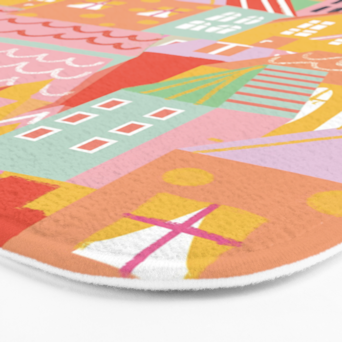 Happy city Bath Mat Gallery Image 3