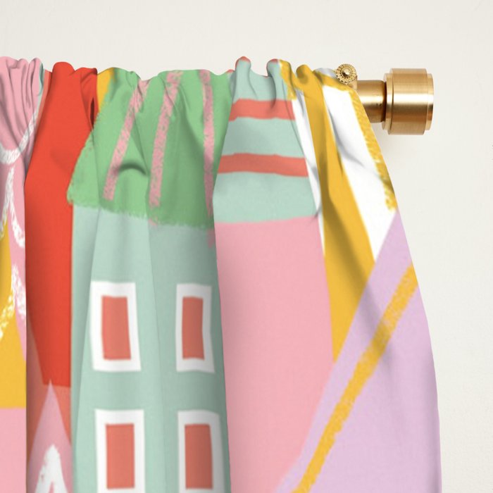 Happy city Window Curtain Gallery Image 2