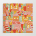 Happy city Wood Wall Art Gallery Image 1