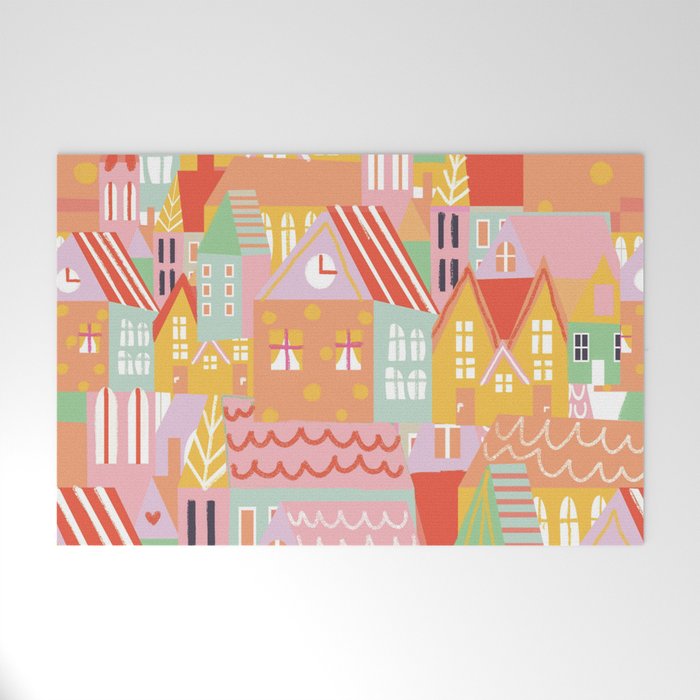 Happy city Welcome Mat Gallery Image 1