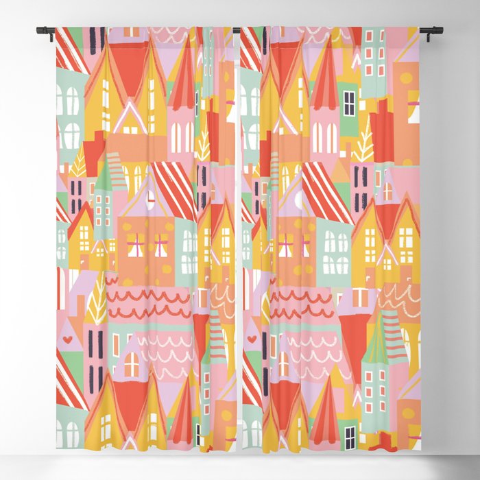 Happy city Window Curtain Gallery Image 5