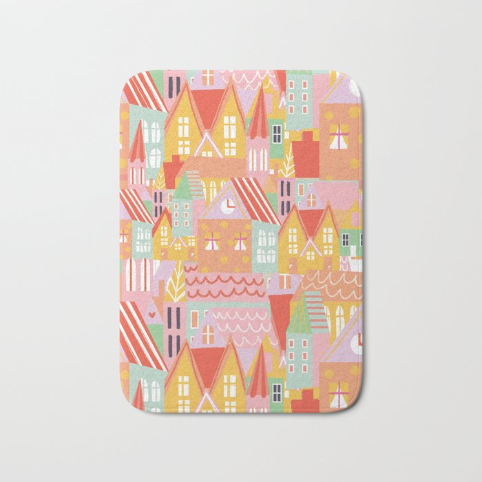Happy city Bath Mat Gallery Image 1