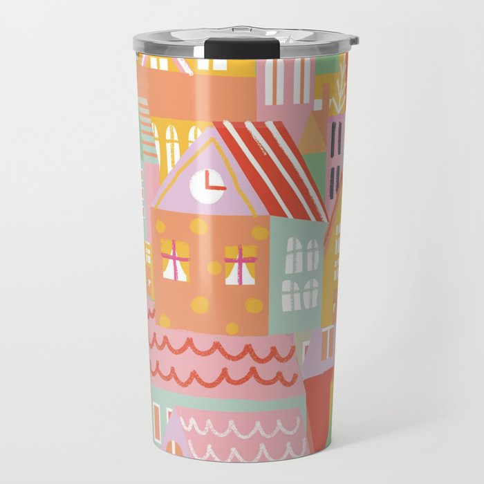 Happy city Travel Mug Gallery Image 1