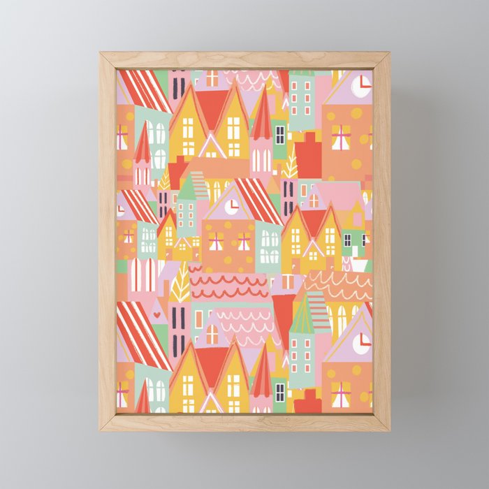 Happy city Mini Art Print Gallery Image 1