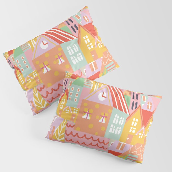 Happy city Pillow Sham Gallery Image 1