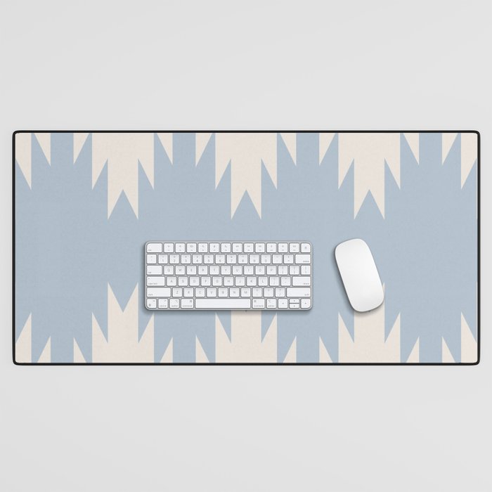 Geometric Southwestern Minimalism - Soft Sky Blue Desk Mat Gallery Image 1