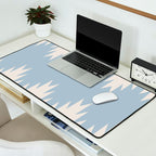 Geometric Southwestern Minimalism - Soft Sky Blue Desk Mat Gallery Image 2