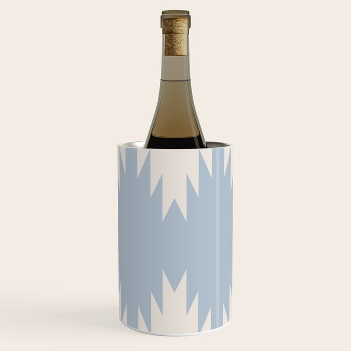 Geometric Southwestern Minimalism - Soft Sky Blue Wine Chiller Gallery Image 1