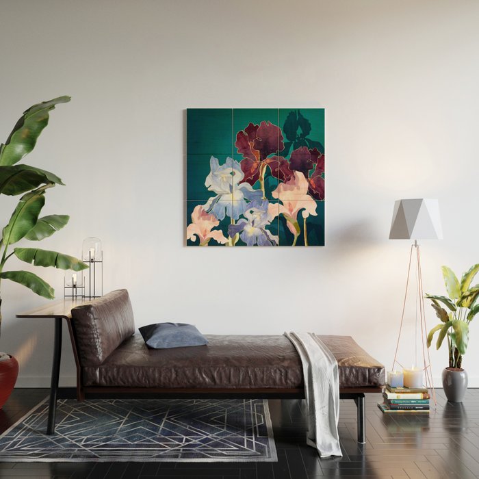Iris Abstract Wood Wall Art Gallery Image 2