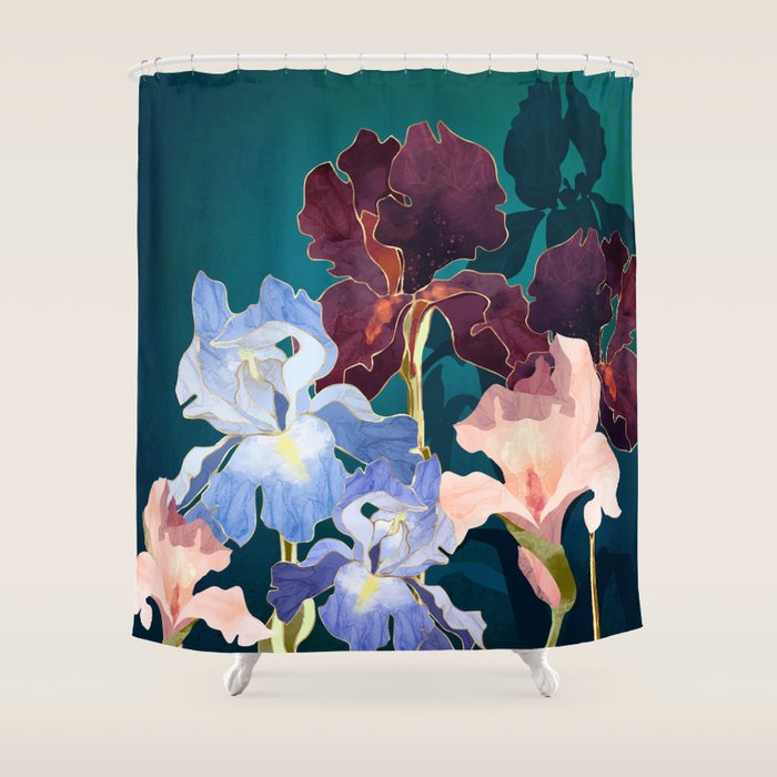 Iris Abstract Shower Curtain Gallery Image 1