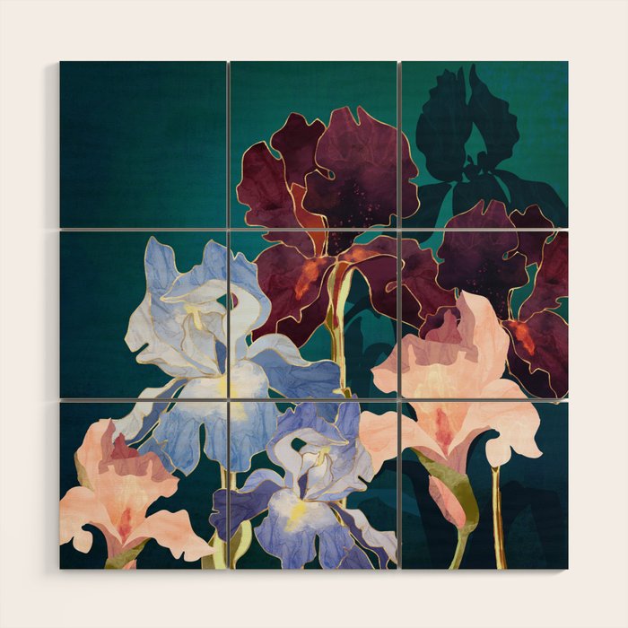 Iris Abstract Wood Wall Art Gallery Image 1