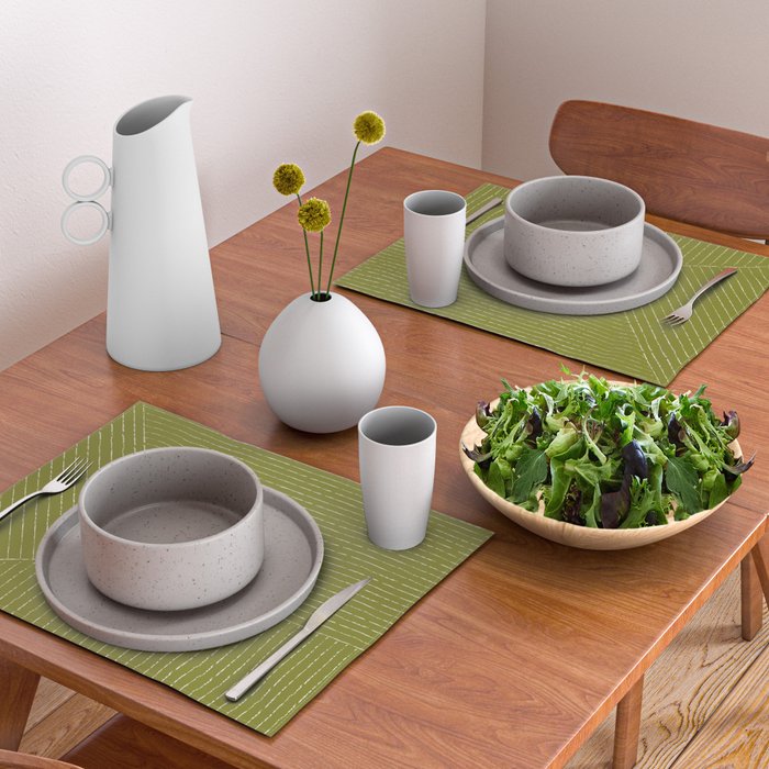 Lines (Matcha Green) Placemat Gallery Image 2